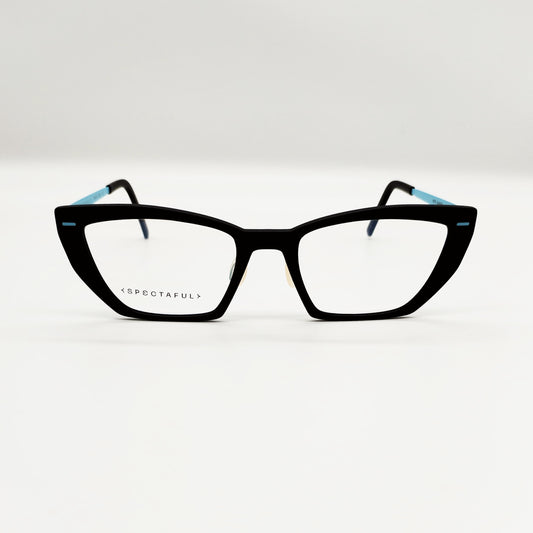 SANDRA nero asta azzurra