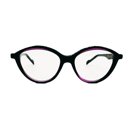 MOIRA nero/fucsia